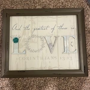 Picture frame with bible versus